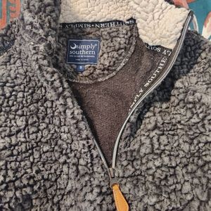 Simply Southern, small, gray, fleece jacket.